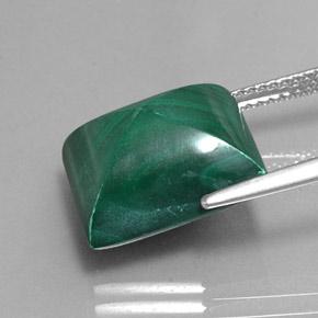 Malachite Gemstone in 14 x 12 mm (calibrated) Size for Sale, Malachite Stone in Medium Green Color