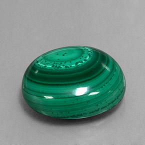 17.83 ct Green Malachite Stone, Natural Malachite in Oval Cabochon Shape for Sale