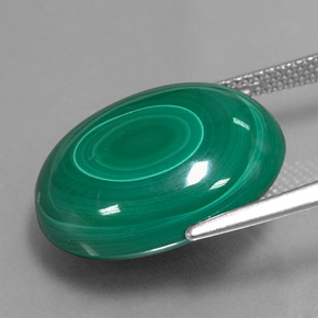 Malachite Gemstone in 19 x 16.1 mm Size for Sale, Malachite Stone in Multicolor Green Color