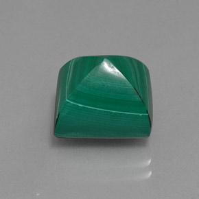 10.87 ct Green Malachite Stone, Natural Malachite in Baguette Sugarloaf Cabochon Shape for Sale