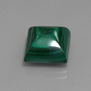 10.66 ct Green Malachite Stone, Natural Malachite in Square Cabochon Shape for Sale