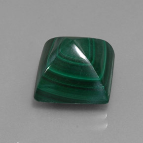 10.81 ct Green Malachite Stone, Natural Malachite in Square Cabochon Shape for Sale