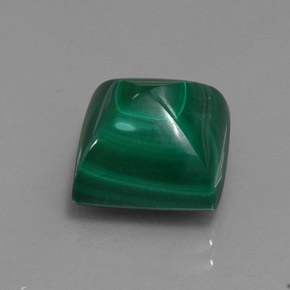10.70 ct Green Malachite Stone, Natural Malachite in Square Cabochon Shape for Sale