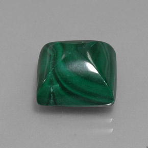 10.03 ct Green Malachite Stone, Natural Malachite in Square Cabochon Shape for Sale