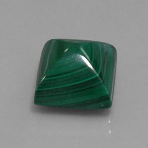10.59 ct Green Malachite Stone, Natural Malachite in Square Sugarloaf Cabochon Shape for Sale