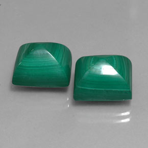 23.88 ct Green Malachite Stone, Natural Malachite in Baguette Cabochon Shape for Sale