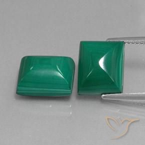 14.18 ct Baguette Malachite, 11 x 9.1 mm From Congo, Photo A