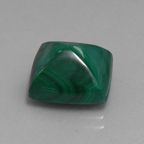 9.52 ct Green Malachite Stone, Natural Malachite in Baguette Cabochon Shape for Sale