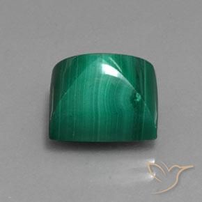 9.78 ct Green Malachite Stone, Natural Malachite in Baguette Sugarloaf Cabochon Shape for Sale