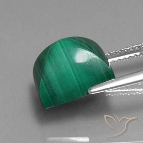 Malachite Gemstone in 11 x 9 mm (calibrated) Size for Sale, Malachite Stone in Medium Green Color