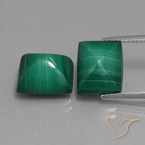 13.53 ct Baguette Malachite, 11 x 9.1 mm From Congo, Photo A