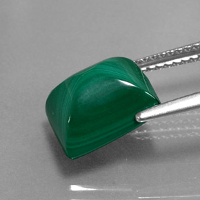 Malachite Gemstone in 10.1 x 8.2 mm Size for Sale, Malachite Stone in Multicolor Green Color