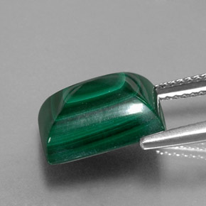 Malachite Gemstone in 12.2 x 10.1 mm Size for Sale, Malachite Stone in Multicolor Green Color