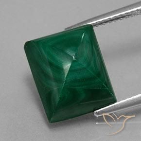 12.33 ct Baguette Malachite, 12.2 x 10.2 mm From Congo, Photo A