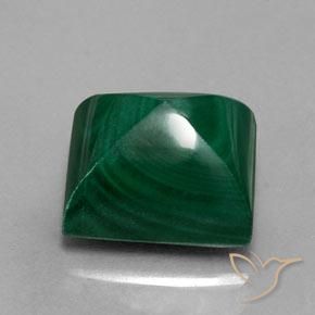 12.33 ct Green Malachite Stone, Natural Malachite in Baguette Sugarloaf Cabochon Shape for Sale