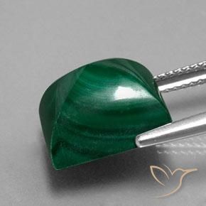Malachite Gemstone in 12 x 10 mm (calibrated) Size for Sale, Malachite Stone in Pine Green Color
