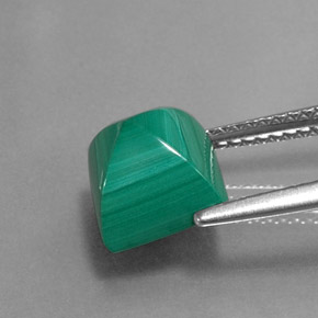 Malachite Gemstone in 8 x 8 mm (calibrated) Size for Sale, Malachite Stone in Multicolor Green Color