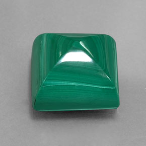 11.21 ct Green Malachite Stone, Natural Malachite in Square Cabochon Shape for Sale