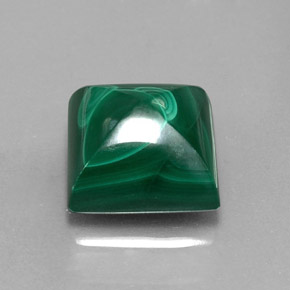 11.07 ct Green Malachite Stone, Natural Malachite in Square Cabochon Shape for Sale