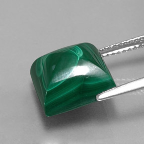 Malachite Gemstone in 11 x 11 mm (calibrated) Size for Sale, Malachite Stone in Multicolor Green Color