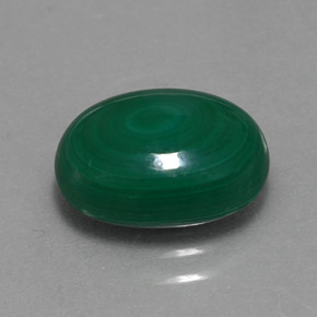 4.40 ct Green Malachite Stone, Natural Malachite in Oval Cabochon Shape for Sale