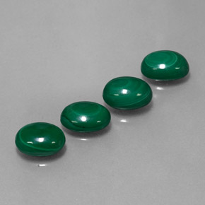 7.81 ct Green Malachite Stone, Natural Malachite in Oval Cabochon Shape for Sale