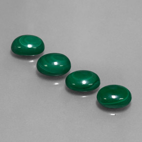 Malachite Gemstone in 8.3 x 6.3 mm Size for Sale, Malachite Stone in Multicolor Green Color