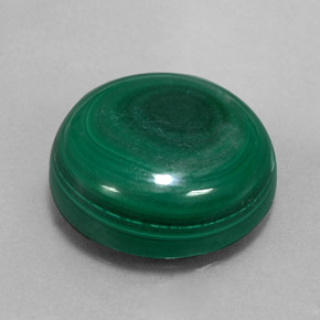 16.58 ct Green Malachite Stone, Natural Malachite in Round Cabochon Shape for Sale