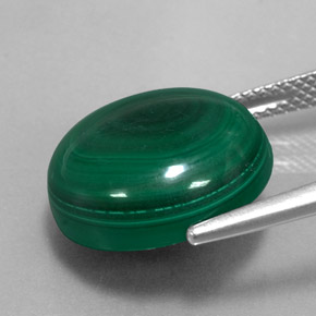 Malachite Gemstone in 15.2 mm Size for Sale, Malachite Stone in Multicolor Green Color