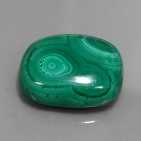 25.87 ct Green Malachite Stone, Natural Malachite in Cushion Cabochon Shape for Sale