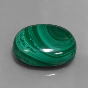 16.61 ct Green Malachite Stone, Natural Malachite in Oval Cabochon Shape for Sale