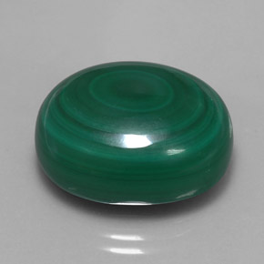 33.16 ct Green Malachite Stone, Natural Malachite in Oval Cabochon Shape for Sale