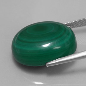 Malachite Gemstone in 20.2 x 16.9 mm Size for Sale, Malachite Stone in Multicolor Green Color