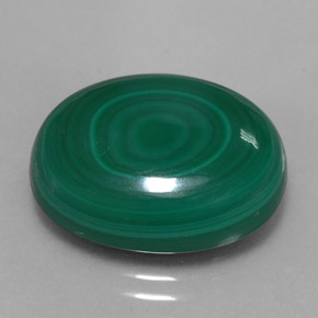 18.06 ct Green Malachite Stone, Natural Malachite in Oval Cabochon Shape for Sale