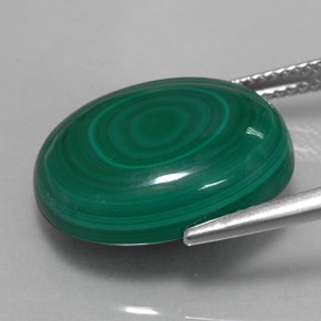 Malachite Gemstone in 18.1 x 15.1 mm Size for Sale, Malachite Stone in Multicolor Green Color