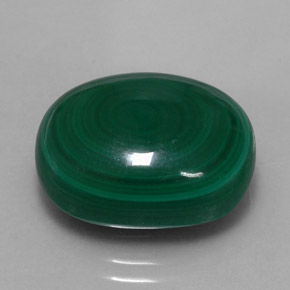19.51 ct Green Malachite Stone, Natural Malachite in Oval Cabochon Shape for Sale