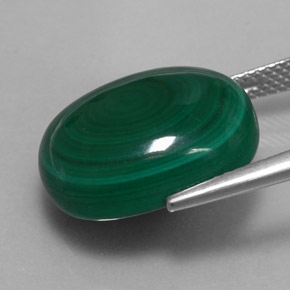 Malachite Gemstone in 17.1 x 13.8 mm Size for Sale, Malachite Stone in Multicolor Green Color