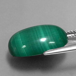 Malachite Gemstone in 16.2 x 12.9 mm Size for Sale, Malachite Stone in Multicolor Green Color