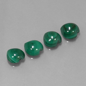 8.19 ct Green Malachite Stone, Natural Malachite in Heart Cabochon Shape for Sale