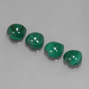 Malachite Gemstone in 7.8 x 7.5 mm Size for Sale, Malachite Stone in Multicolor Green Color