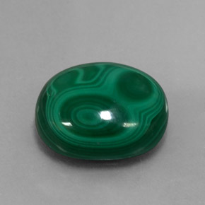 14.79 ct Green Malachite Stone, Natural Malachite in Oval Cabochon Shape for Sale