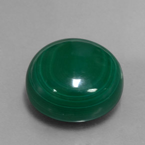 21.31 ct Green Malachite Stone, Natural Malachite in Round Cabochon Shape for Sale