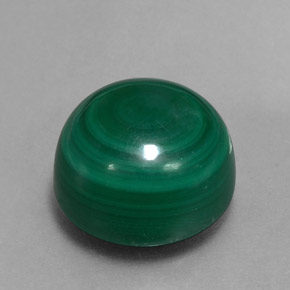 15.62 ct Green Malachite Stone, Natural Malachite in Round Cabochon Shape for Sale