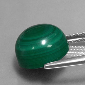 Malachite Gemstone in 13 mm (calibrated) Size for Sale, Malachite Stone in Multicolor Green Color