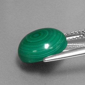 Malachite Gemstone in 11 mm (calibrated) Size for Sale, Malachite Stone in Multicolor Green Color