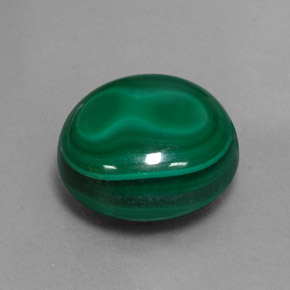 9.24 ct Green Malachite Stone, Natural Malachite in Round Cabochon Shape for Sale