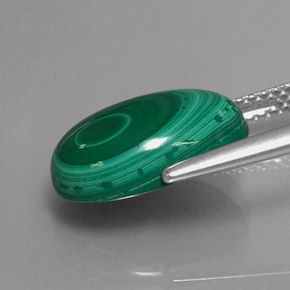 Malachite Gemstone in 13.3 x 9.2 mm Size for Sale, Malachite Stone in Multicolor Green Color