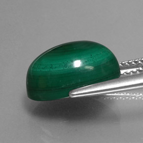 Malachite Gemstone in 12.3 x 9.3 mm Size for Sale, Malachite Stone in Multicolor Green Color