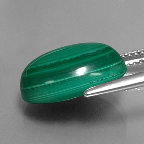 Malachite Gemstone in 14 x 11.2 mm Size for Sale, Malachite Stone in Multicolor Green Color