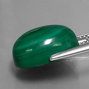Malachite Gemstone in 13.9 x 11.3 mm Size for Sale, Malachite Stone in Multicolor Green Color